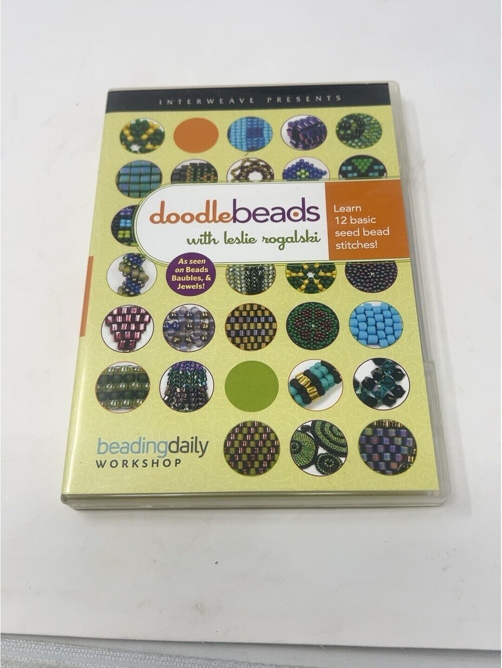 DoodleBeads Leslie Rogalski DVD Learn 12 Basic Seed Bead Stitches Interweave